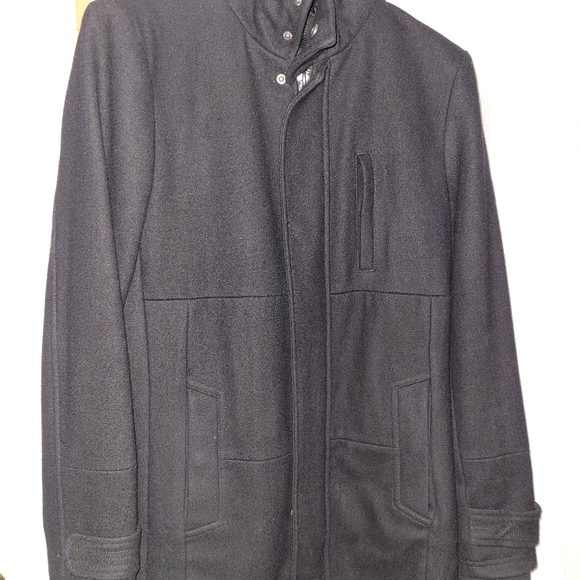 Men's jacket, 58% wool, black, brand: Bershka, size fits a XS-S - Picture 2 of 3